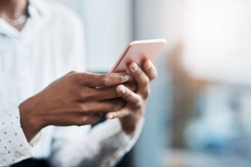 A person holding a phone
