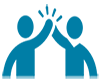 two people high fiving