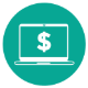 tv screen with dollar symbol